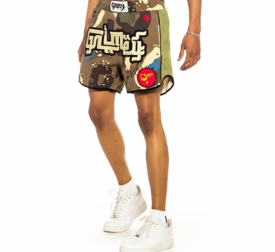 Grimey "Glorified" Boxing Shorts - Camo - Spring 22 Online