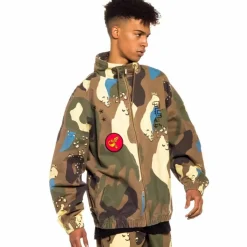 Grimey Glorified Track Jacket - Camo - Spring 22 Cheap
