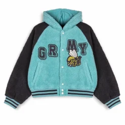 Grimey "Hive" Sherpa Hood Button Girl Sweatshirt - - Fall 22 Clearance