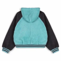 Grimey "Hive" Sherpa Hood Button Girl Sweatshirt - - Fall 22 Clearance