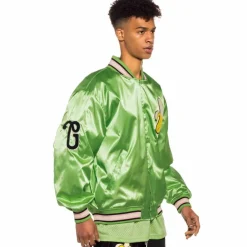 Grimey Jungle Punch Satin Jacket - Green - Spring 22 Sale