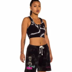 Grimey "Jungle Punch" Top - Bleached Black - Spring 22 Best