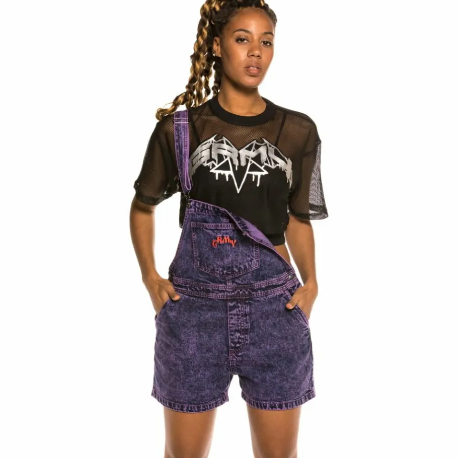 Grimey "Liveution" Denim Overall Purple - Spring 21 Store