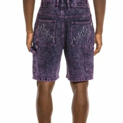 Grimey "Liveution" Denim Short Purple - Spring 21 Hot