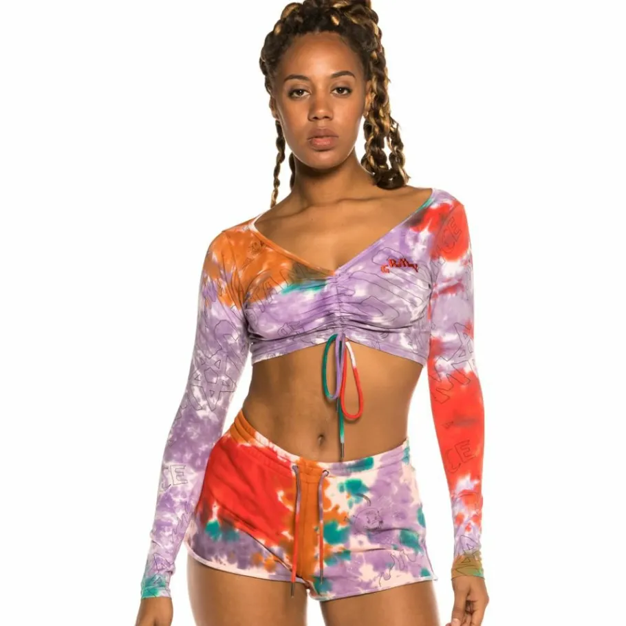 Grimey Liveution Long Sleeve Crop Tee Tie Dye - Spring 21 Online