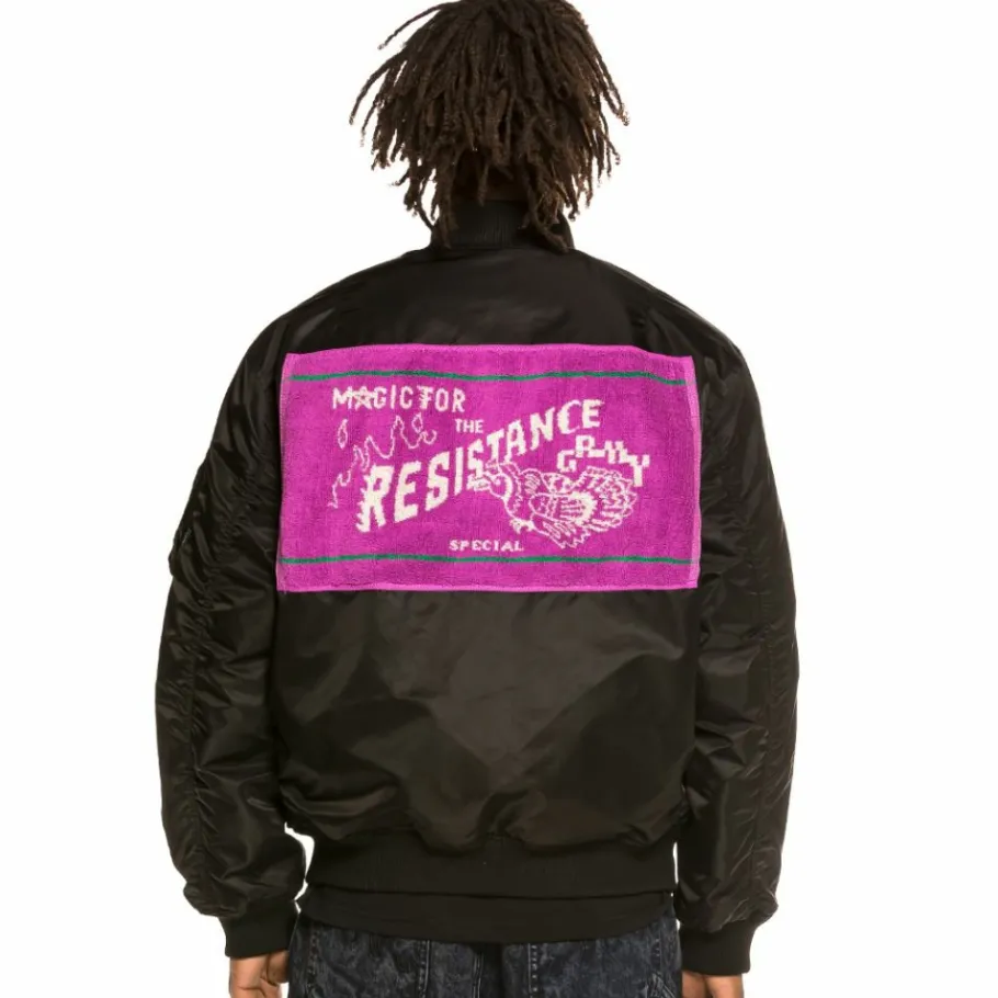 Grimey "Liveution" Reversible Bomber Jacket Black - Spring 21 Best