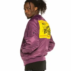 Grimey "Liveution" Reversible Bomber Jacket Purple - Spring 21 Best Sale