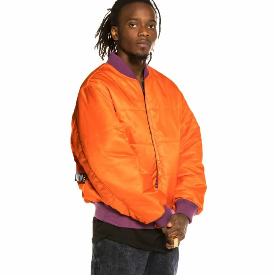 Grimey "Liveution" Reversible Bomber Jacket Purple - Spring 21 Best Sale