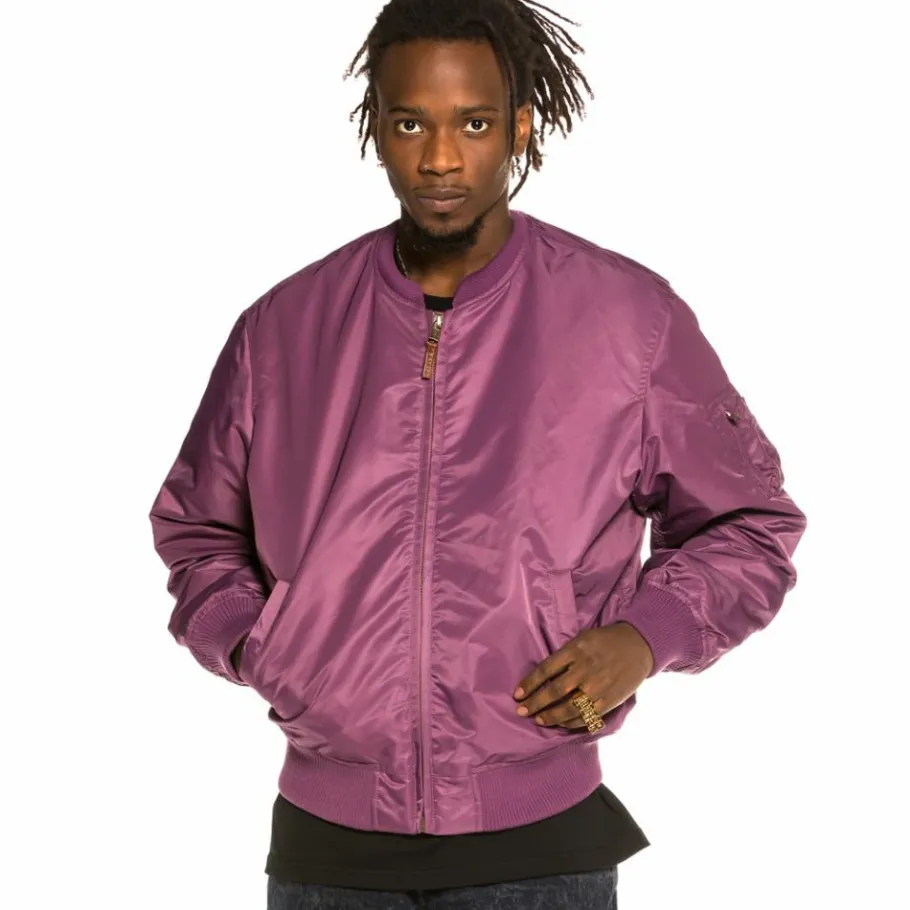 Grimey "Liveution" Reversible Bomber Jacket Purple - Spring 21 Best Sale