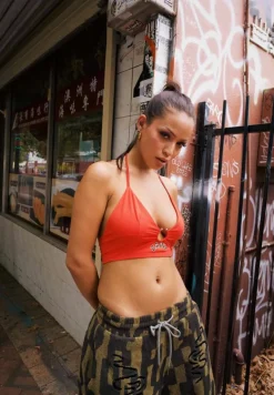 Grimey Lucky Dragon Bra Girl Top - Red - Ss24 Cheap