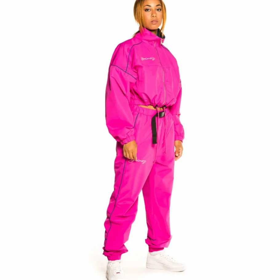 Grimey "Martinica Fact" Girl Track Jacket - Fuchsia - Fall 21 Cheap