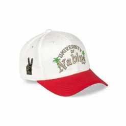 Grimey Nablus Bicolor Curved Visor Snapback Cap - White - Fw23 Store