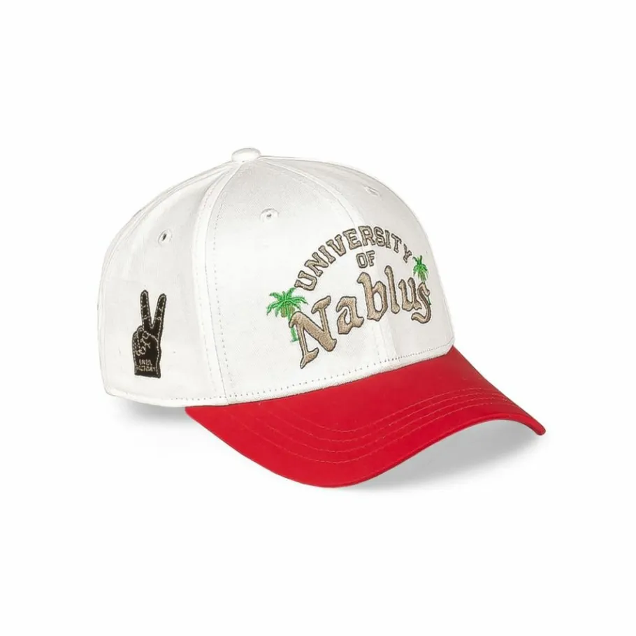 Grimey Nablus Bicolor Curved Visor Snapback Cap - White - Fw23 Store