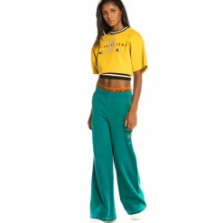 Grimey Nite Marauder Fleece Girl Crop Top Fw20 Mustard Hot