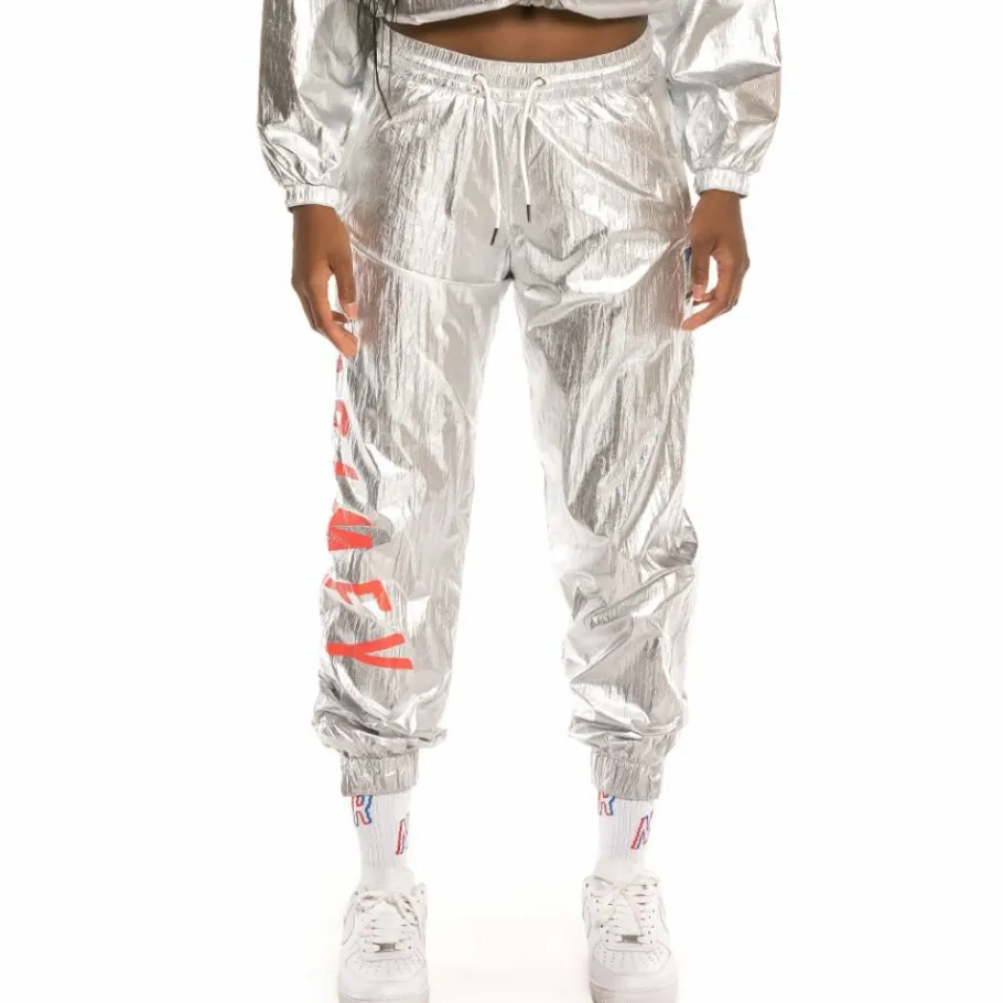 Grimey Planete Noir Girl Track Pants Fw19 Silver Store