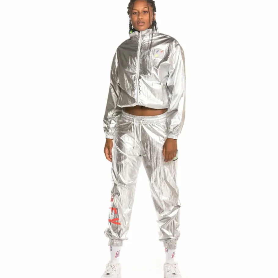 Grimey Planete Noir Girl Track Pants Fw19 Silver Store