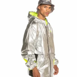 Grimey Planete Noire Fw19 Raincoat Silver Sale