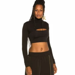 Grimey Sighting In Vostok Girl Long Sleeve Crop Top Fw19 Black New