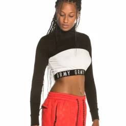 Grimey Sighting In Vostok Girl Long Sleeve Crop Top Fw19 Black New