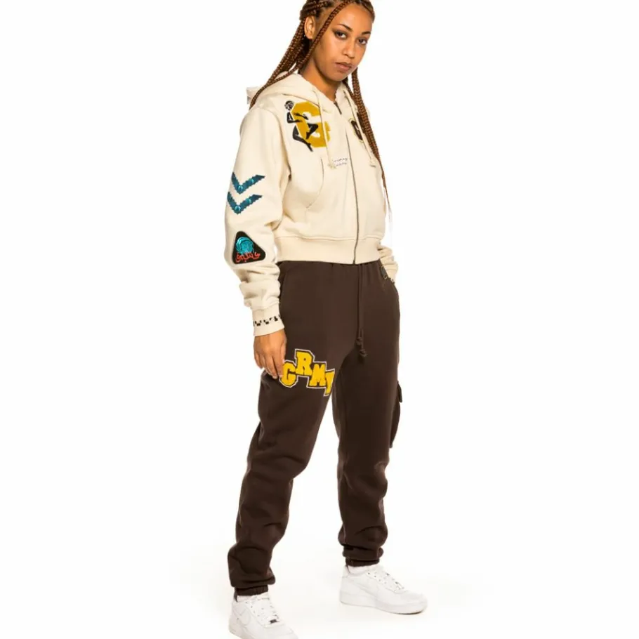 Grimey "Singgang Junction" Girl Zipper Hoodie - Sand - Fall 21 Shop