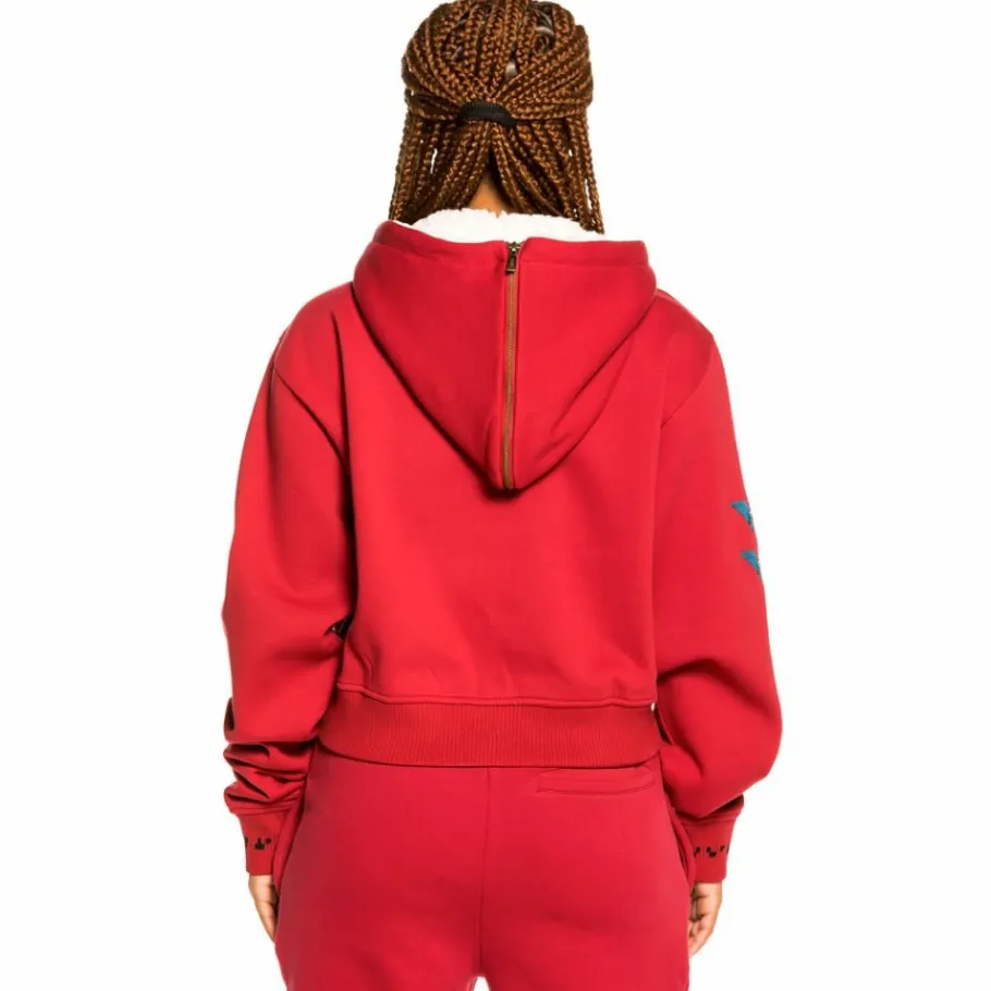 Grimey "Singgang Junction" Girl Zipper Hoodie - Red - Fall 21 Store