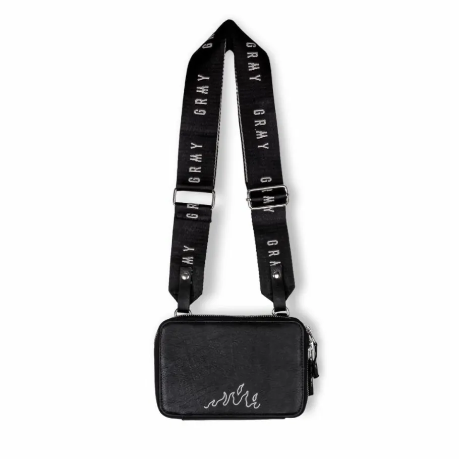 Grimey "Snow Fox" Pu Leather Handbag - Winter 22 - Black Store