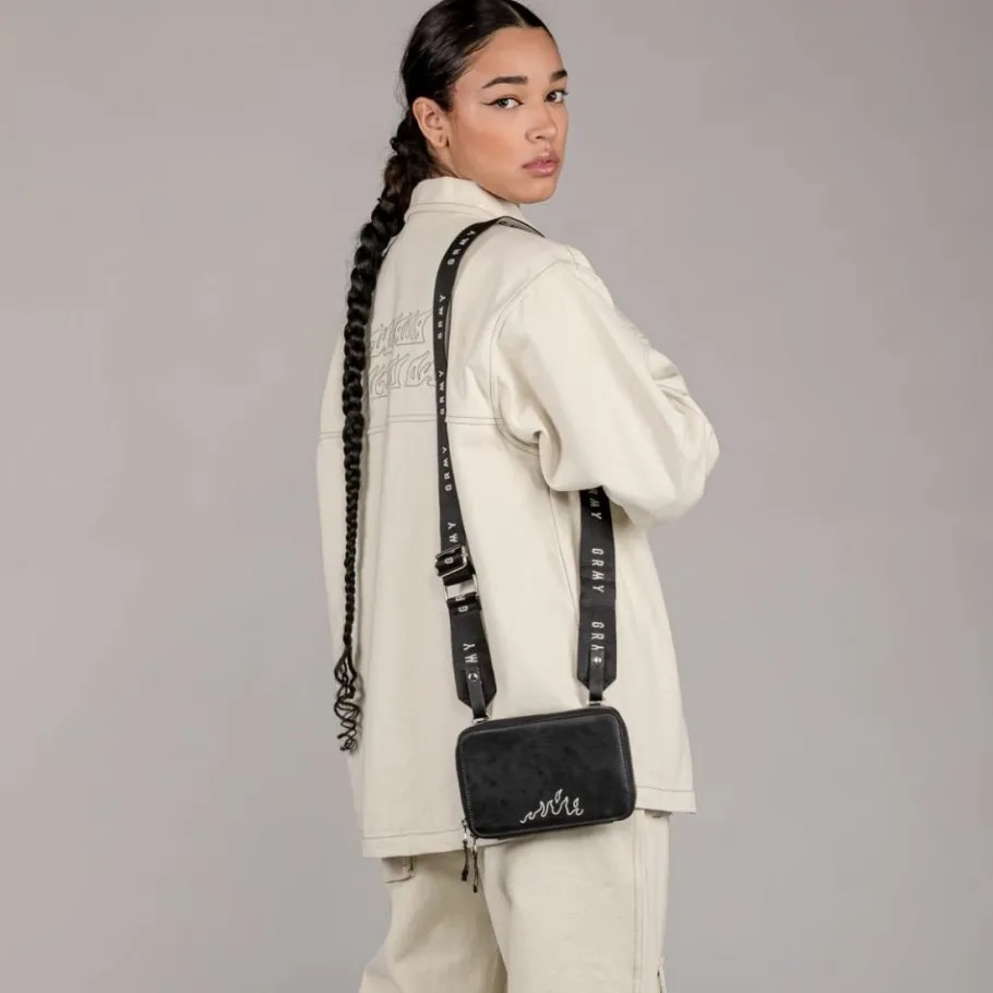 Grimey "Snow Fox" Pu Leather Handbag - Winter 22 - Black Store