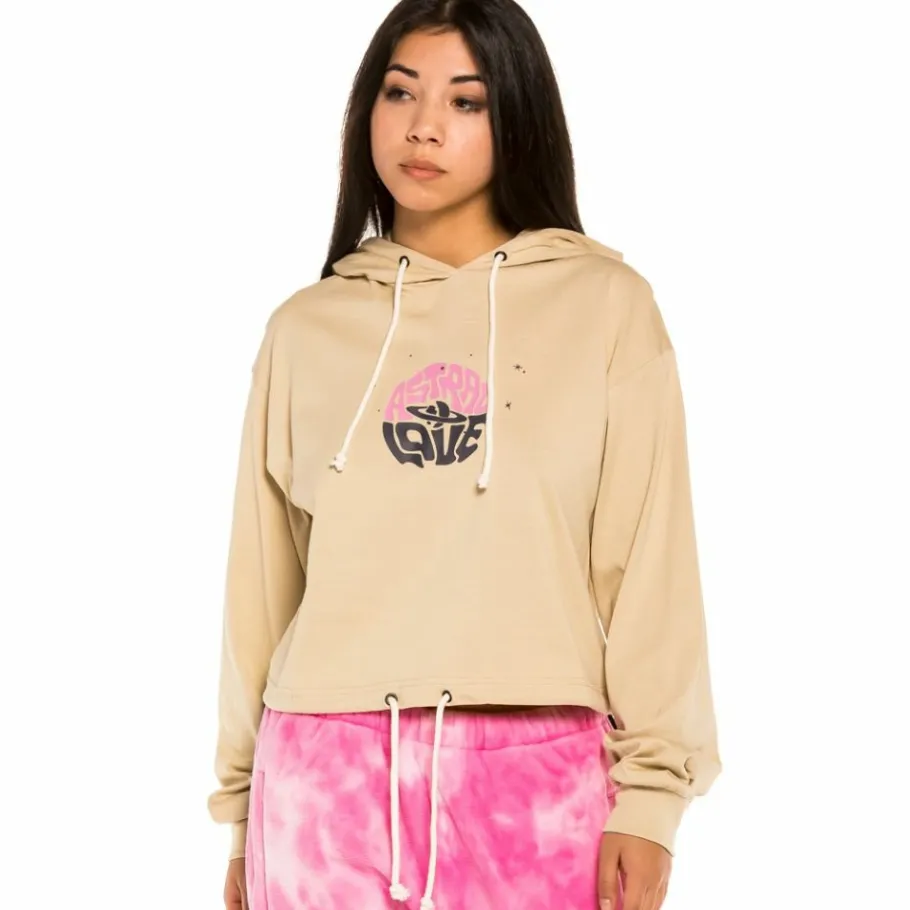 Grimey "Space Lady" Long Sleeve Hodded Shirt - Sand - Winter 21 Discount