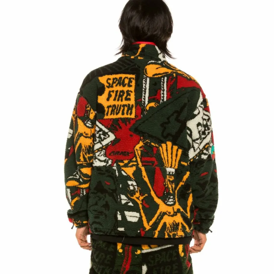 Grimey "Space Lady" Sherpa Jacket - Orange - Fall 21 Best Sale