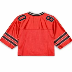 Grimey The Clout Mesh Crop Girl Football Jersey - Red - Spring 23 Cheap