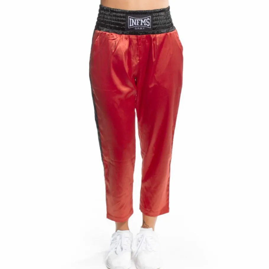 Grimey The Gatekeeper Girl Satin Pant Fw17 Red Brick Cheap