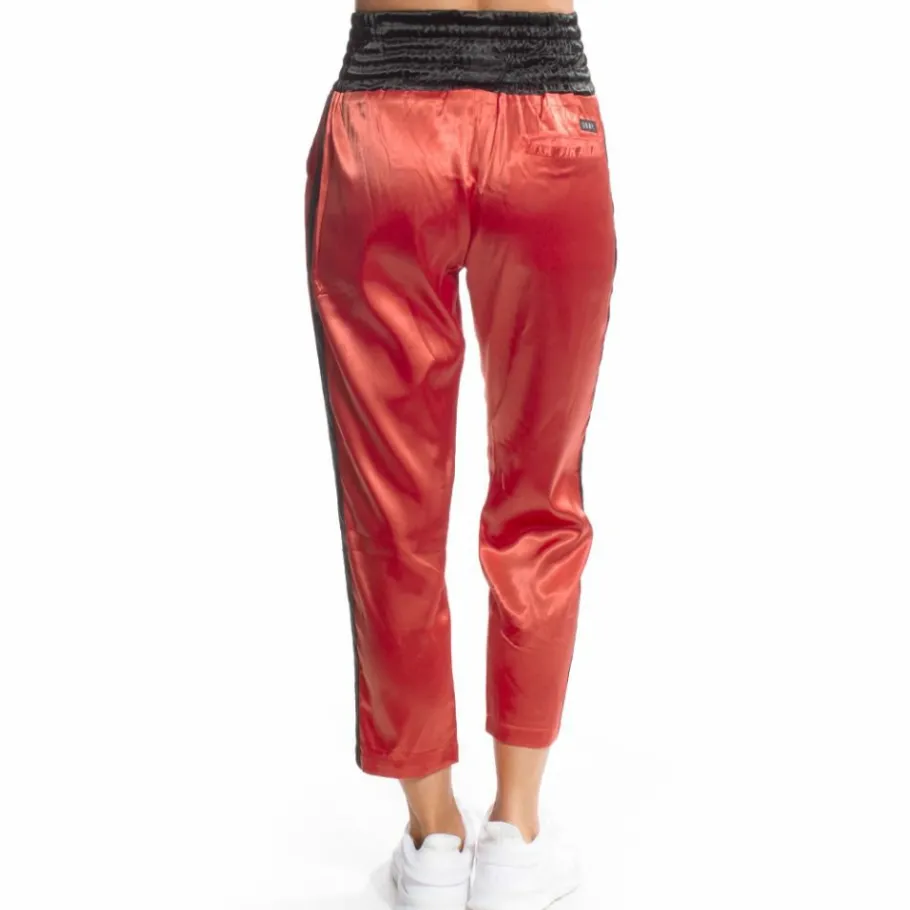 Grimey The Gatekeeper Girl Satin Pant Fw17 Red Brick Cheap