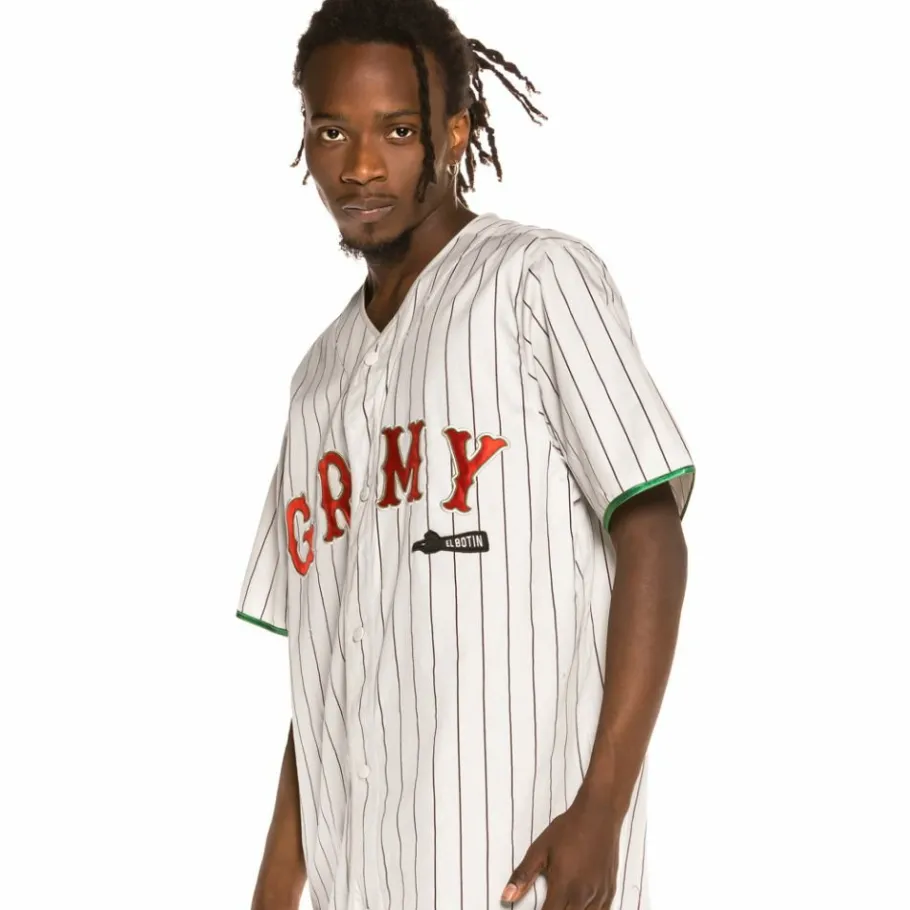 Grimey "The Loot - El Botin" Baseball Jersey White - Spring 21 Best Sale