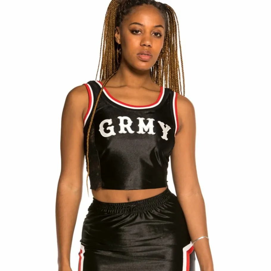 Grimey "The Loot" Girl Top Black - Spring 21 Online