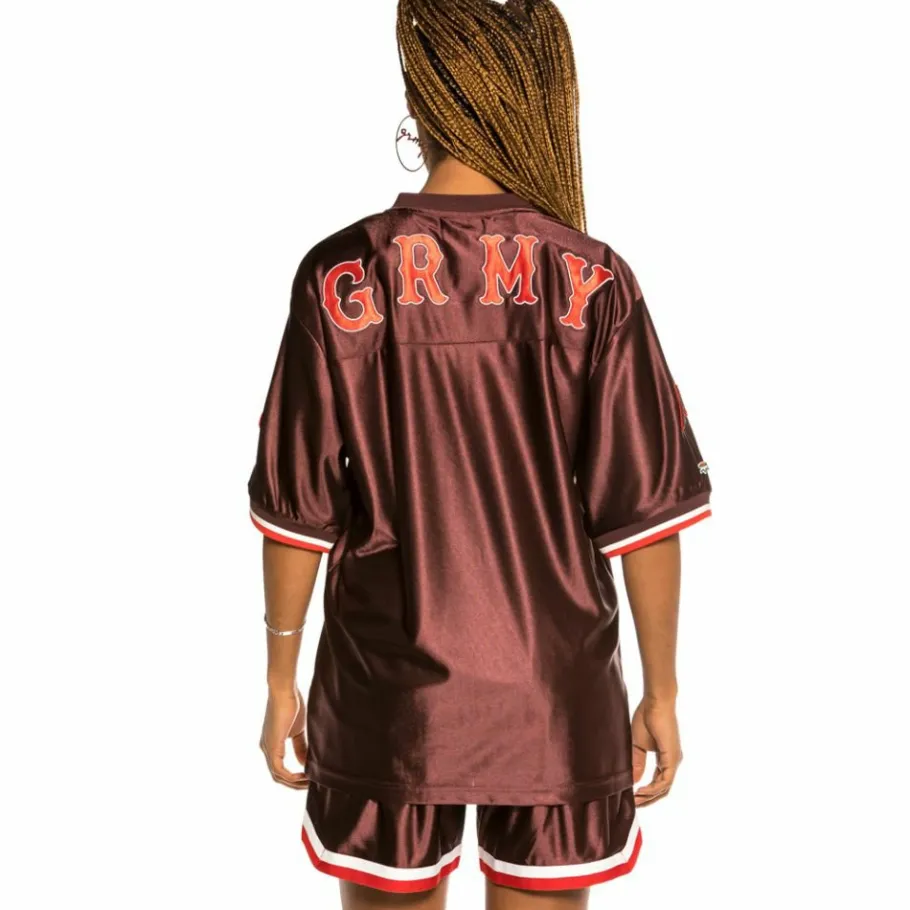 Grimey "The Loot" Unisex Football Jersey - Red - Spring 21 Clearance