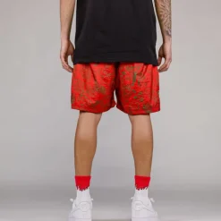 Grimey The Toughest Satin Shorts - Red - Spring 23 Flash Sale