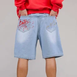 Grimey The Toughest Shorts - Washed Light Blue - Spring 23 Clearance