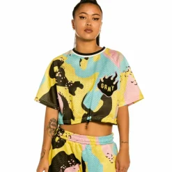 Grimey "Trespass" Girl Crop Top - Camo - Summer 22 New