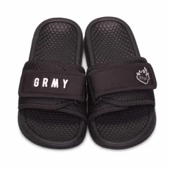 Grimey "Trespass" Slides - Black - Summer 22 Online