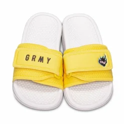 Grimey "Trespass" Slides - Yellow - Summer 22 Cheap
