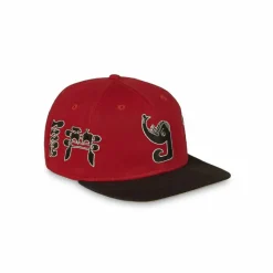 Grimey Tusker Temple Bicolor Snapback Cap - Red - Fw23 Cheap