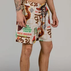 Grimey Viet Cong Beer Swimming Short - White - Summer 23 Best Sale