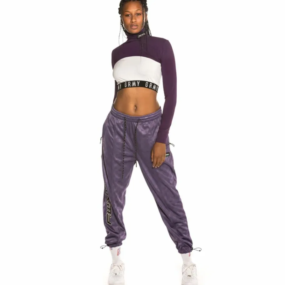 Grimey Vostok Girl Long Sleeve Crop Top Fw19 Purple Online