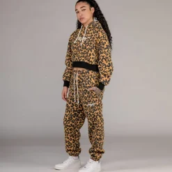 Grimey "Wetbound" Girl Crop Hoodie - Leopard - Fall 22 Online