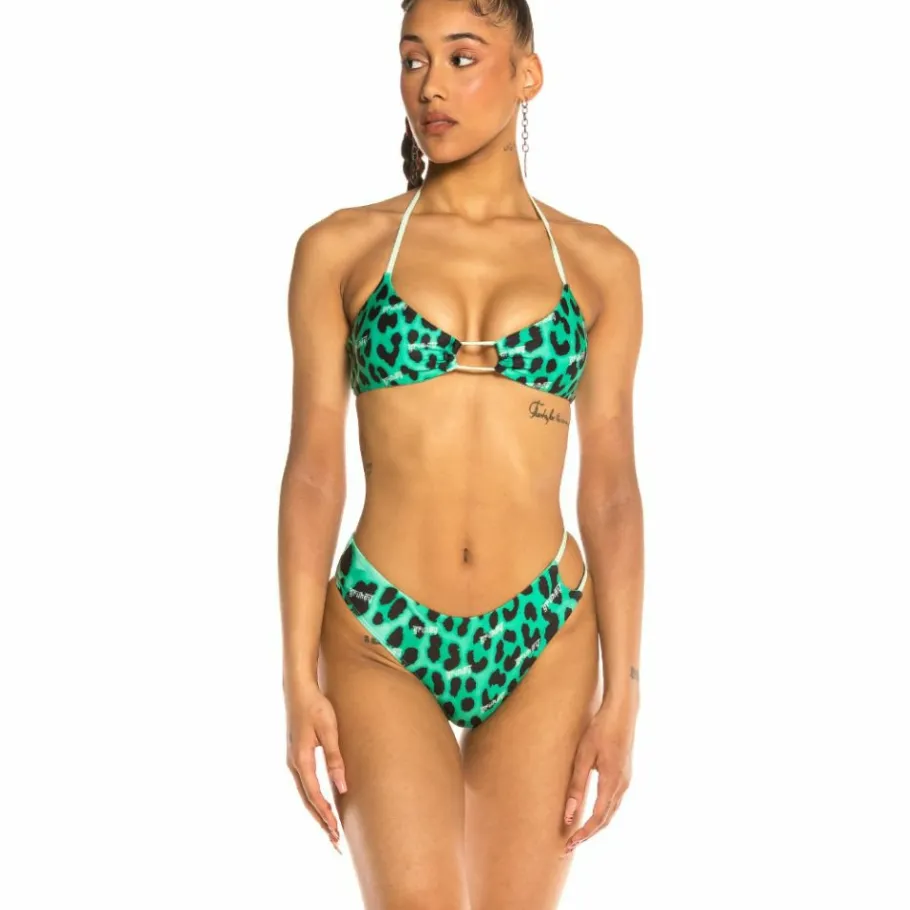 Grimey Yanga Leopard Bikini Top Ss20 Green Online