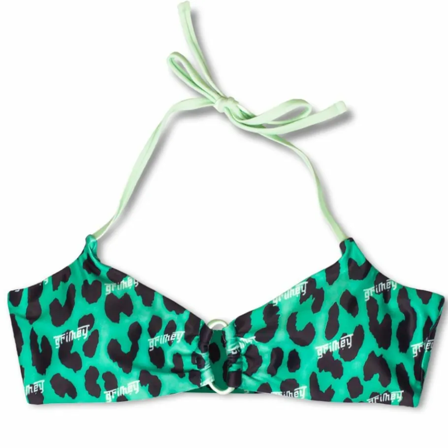 Grimey Yanga Leopard Bikini Top Ss20 Green Online