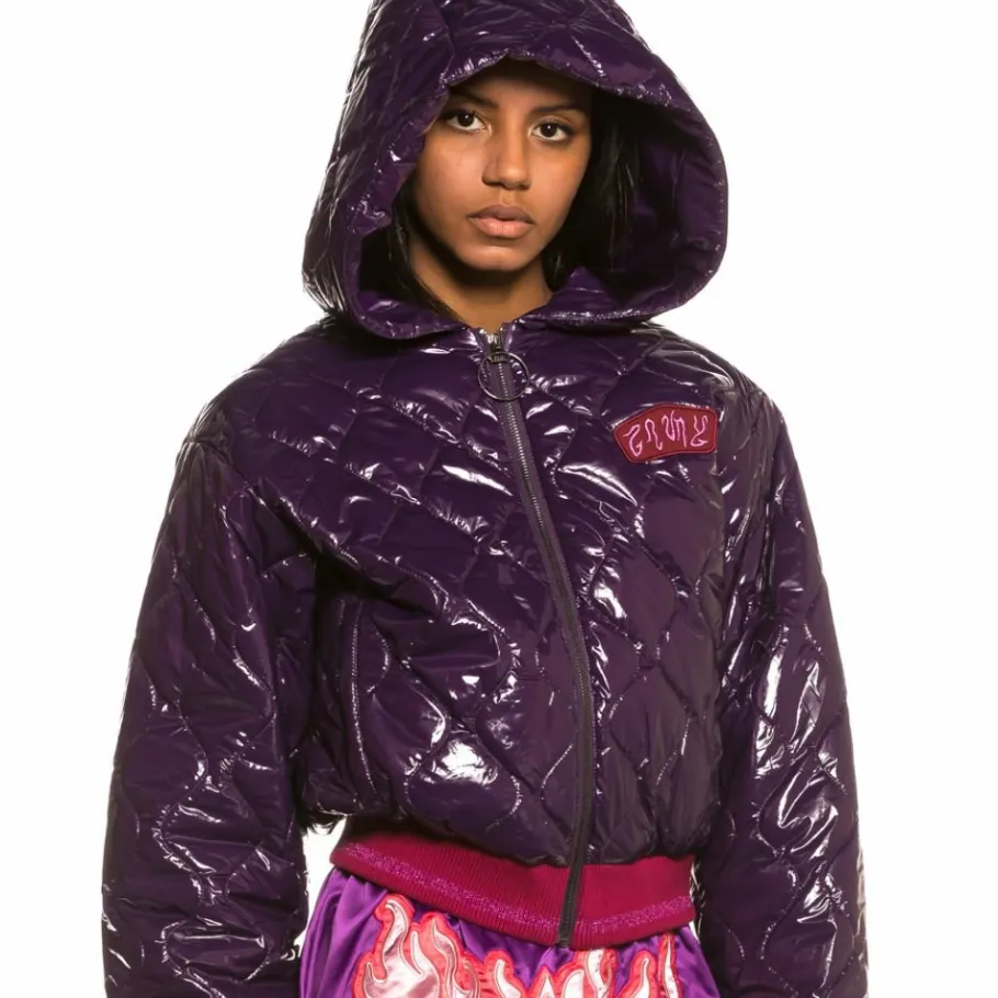 Grimey Yoga Fire Bomber Jacket Fw20 Purple Best