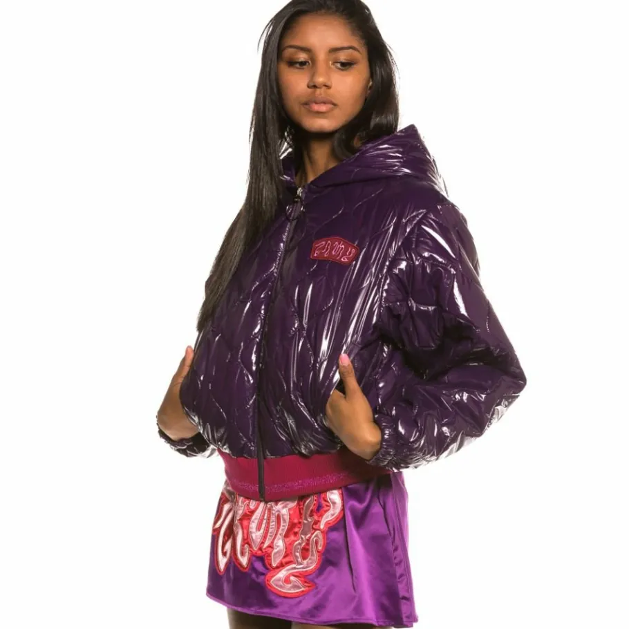 Grimey Yoga Fire Bomber Jacket Fw20 Purple Best