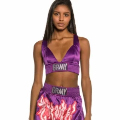 Grimey Yoga Fire Girl Top Fw20 Purple New