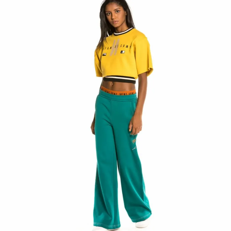 Grimey Pack Crop Top + Track Pants Nite Marauder Fw20 Green/Mustard Best Sale